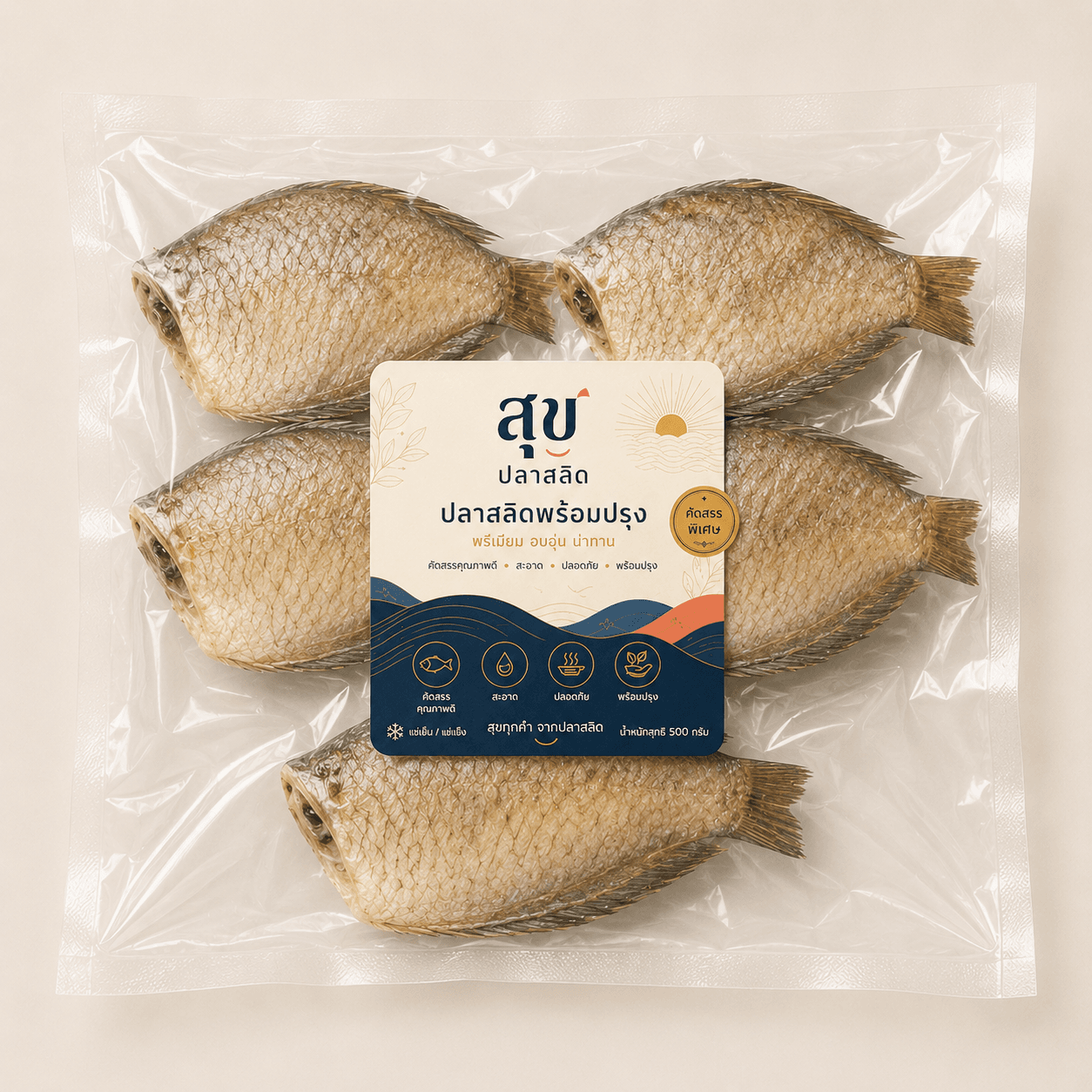 ปลาสลิดแดดเดียวพรีเมียม ไซส์มาตรฐาน